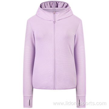 Women's Hoodie Zip Long Sleeve Shirts Sun-Proof Clothing